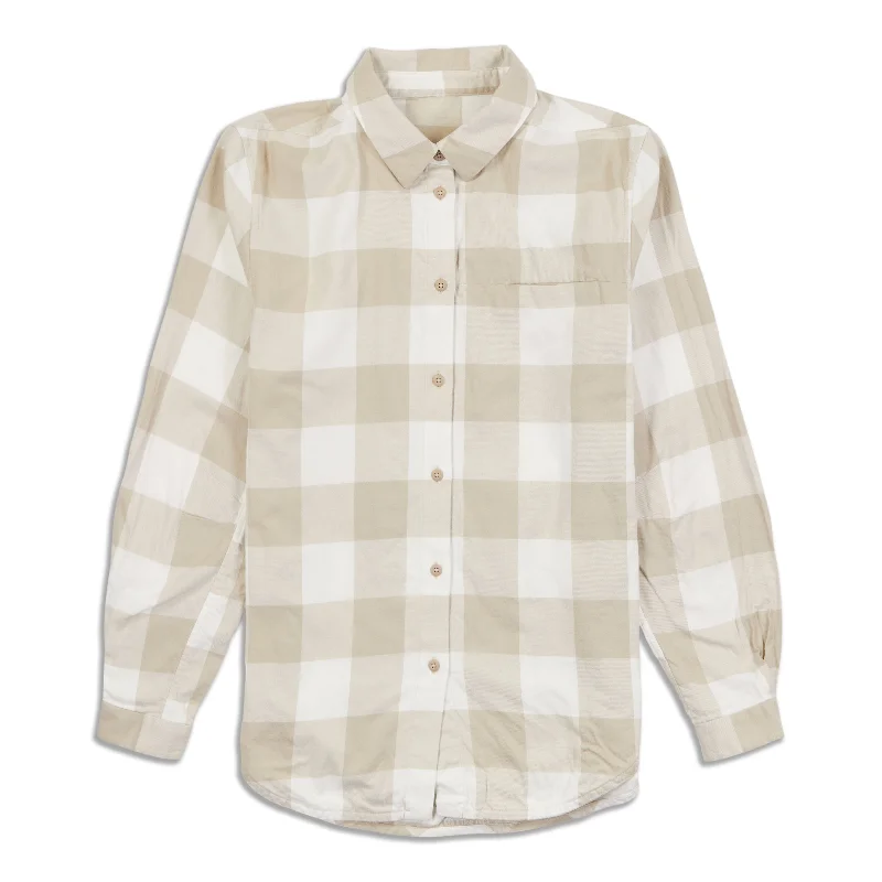 Yoga Tops for Studio and Training -Full Day Ahead Flannel Shirt - Resale