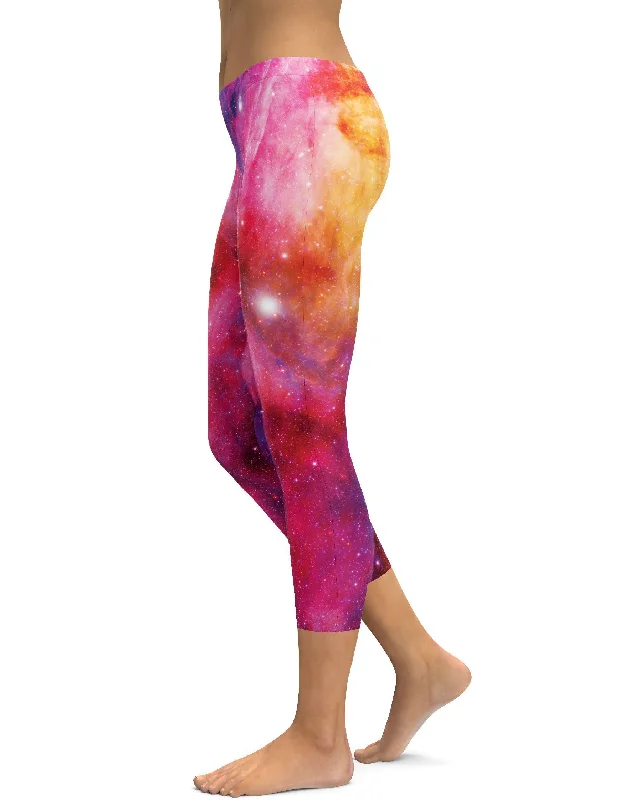 Yoga Pants for Strength Training -Galaxy Capris