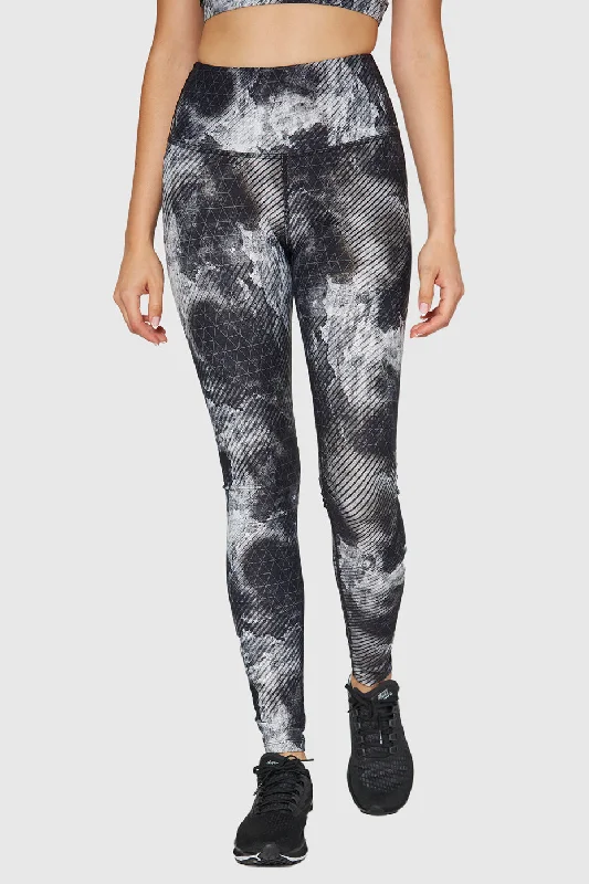 Comfortable Yoga Pants with Smooth Fit -Geo Ink Leggings