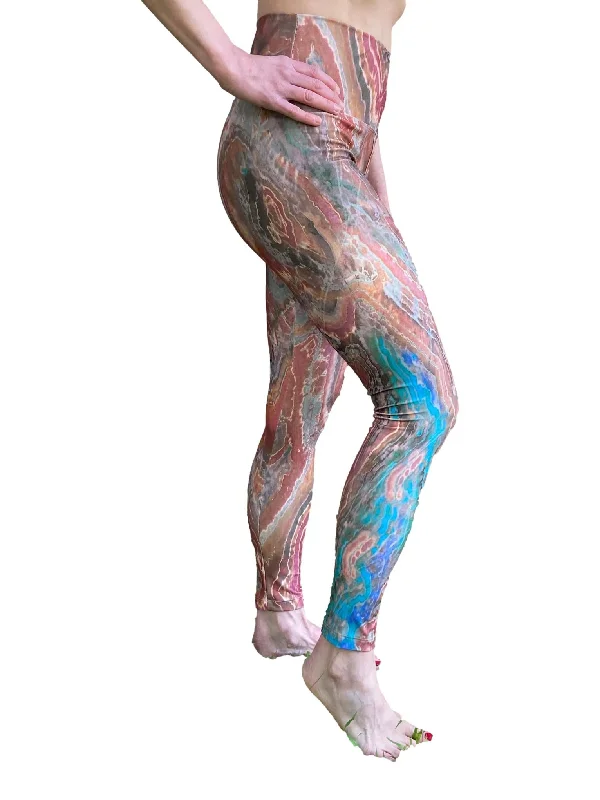 High Compression Yoga Pants -Sedona Geode High Compression Recycled Water Bottle Legging