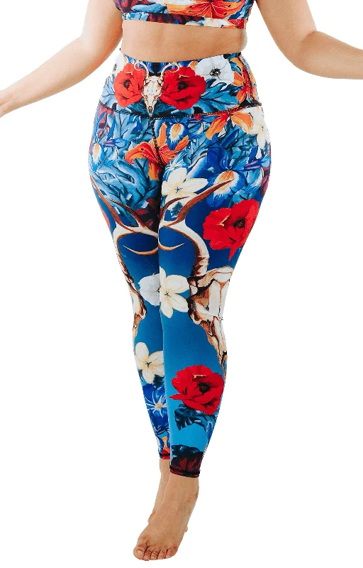 Yoga Pants with Seamless Waistband -Georgia Printed Yoga Leggings