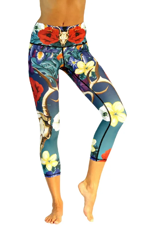 Yoga Pants for Better Range of Motion -Georgia Printed Yoga Crops