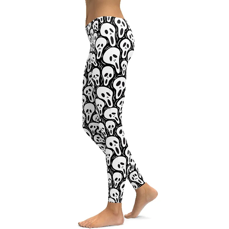 Performance Yoga Pants for Strength -Ghost Face Leggings