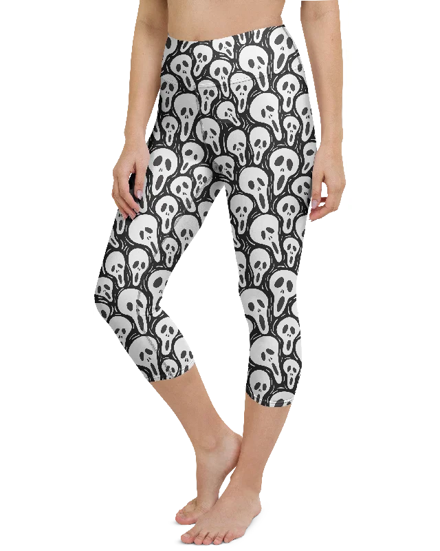 Comfortable, Stylish Yoga Pants -Ghost Face Yoga Capris