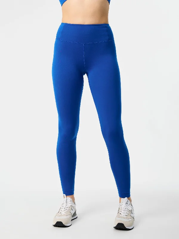 Seamless Yoga Pants for Every Day -Girlfriend Collective Float High Rise 7/8 Leggings - Ultramarine