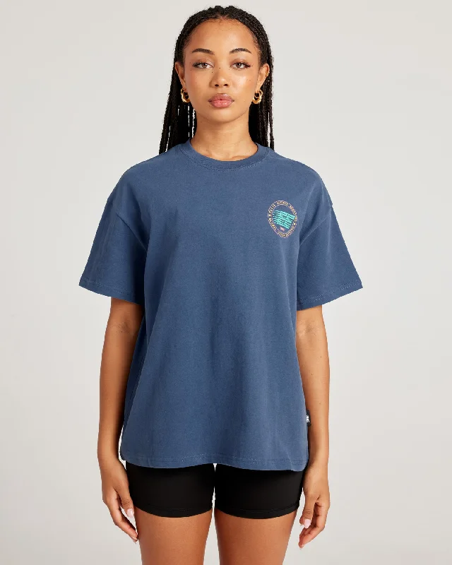 Performance Yoga Tops for Flexibility -Global Championship Women's Tee - Navy