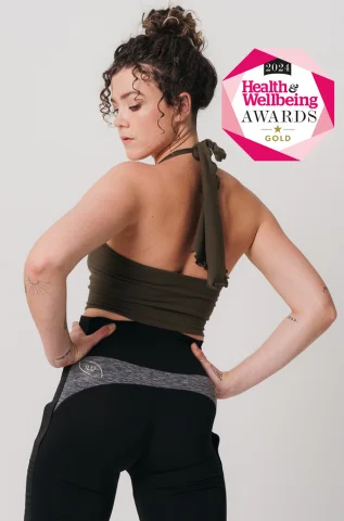 Yoga Tops for Yoga and Relaxation -Go with the Flow Crop- Olive