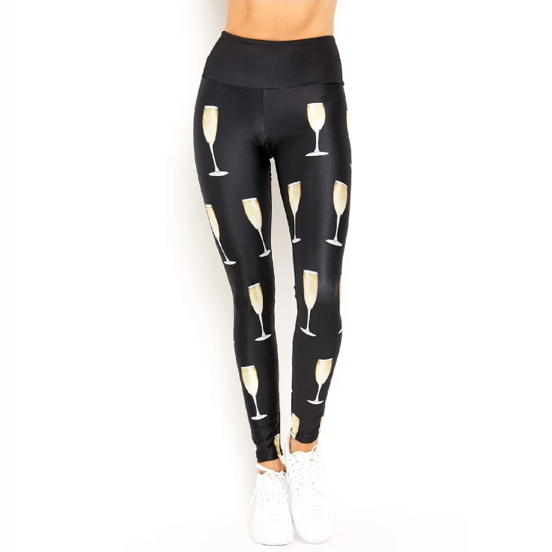Women's Full-Length Yoga Pants -Cheers Leggings