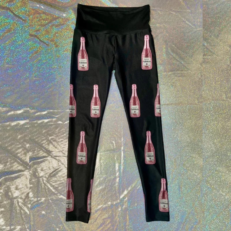 Yoga Pants for Full Coverage and Comfort -Sparkle Rosé All Day Leggings