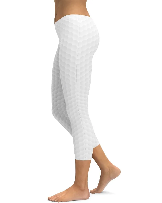 Yoga Pants for Daily Stretching -Golf Ball Pattern Capris
