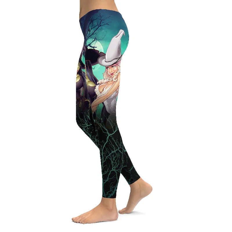 Comfortable Yoga Pants for Full Stretch -Good Witch, Bad Witch Leggings