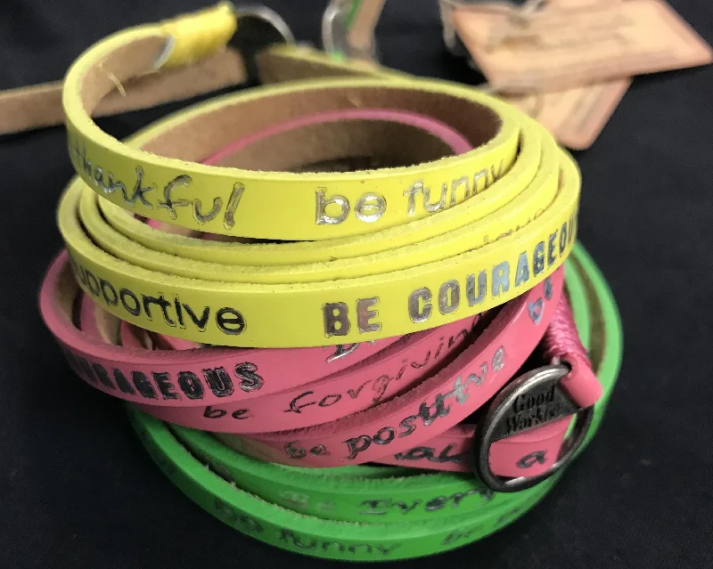 Yoga Shorts for Daily Flexibility Training -Good Works Inspirational Wrap Bracelet