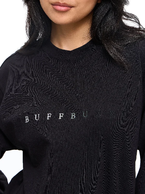 Yoga Tops for Increased Flexibility -Gradient Long Sleeve Tee - Black