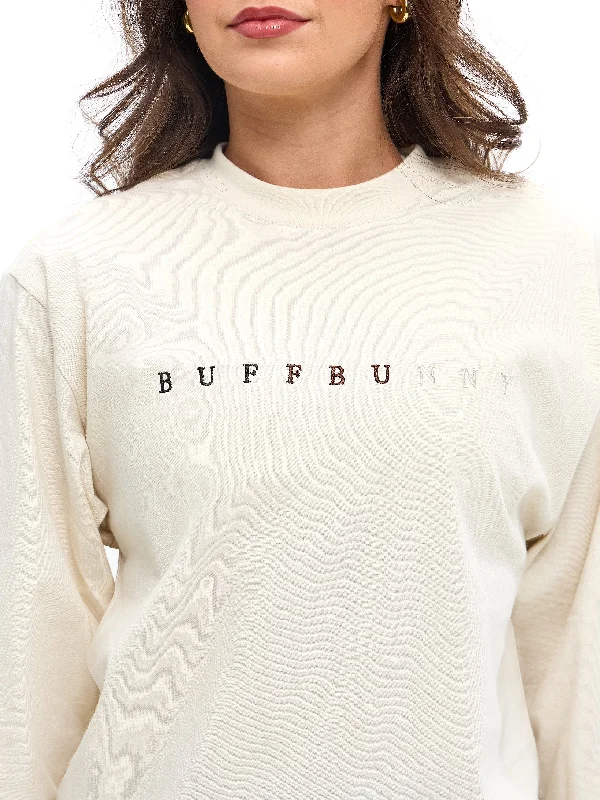 Stretchable Yoga Tops -Gradient Long Sleeve Tee - Bone