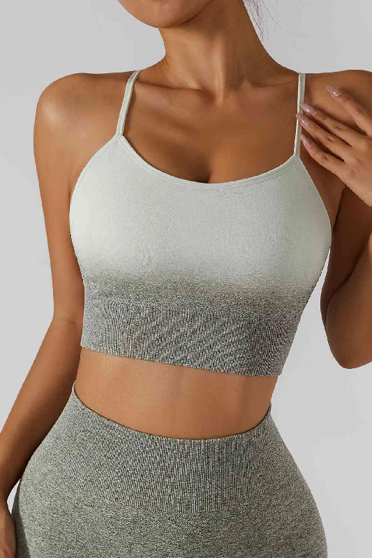 Yoga Bar with Raw Ingredients -Spaghetti Straps Racerback Cami Sports Bra