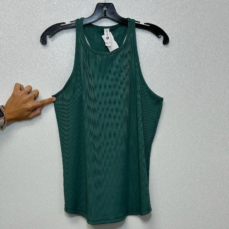 Yoga Tops for Easy Movement -Green Athletic Tank Top All In Motion, Size M