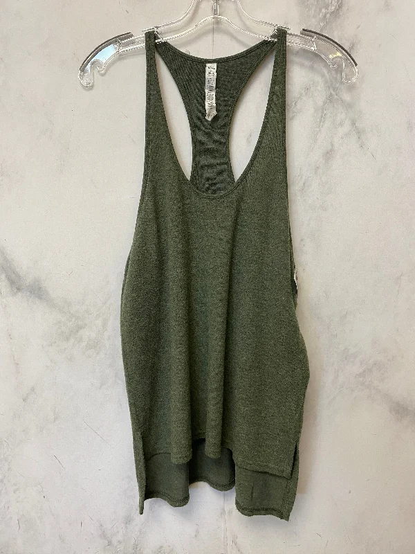 Women's Yoga Tops for Active and Casual Wear -Green Athletic Tank Top Alo, Size S