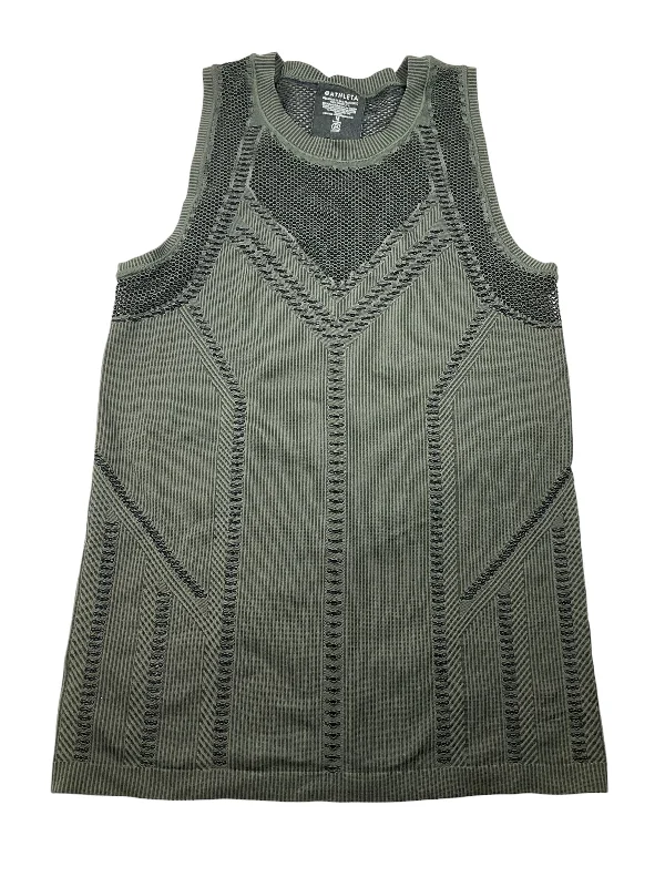 Comfortable Yoga Tops for Hot Yoga Practice -Green Athletic Tank Top Athleta, Size M