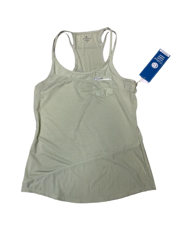 High-Waisted Yoga Tops -Green Athletic Tank Top Athleta, Size S