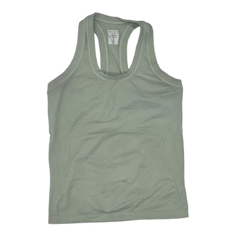 Yoga Tops for Flexibility and Strength -GREEN ATHLETIC TANK TOP by ATHLETA Size:M