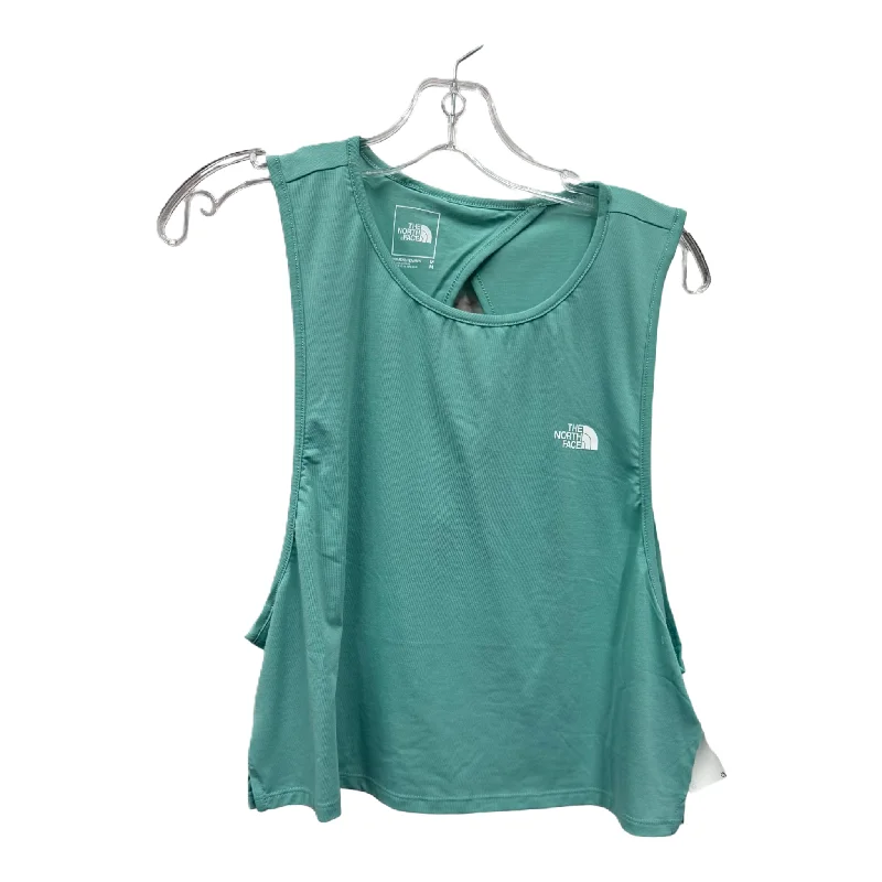 Yoga Tops with Supportive Features -Green Athletic Tank Top By The North Face, Size: M