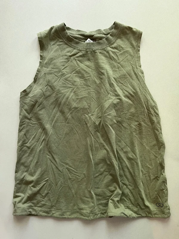 Performance Yoga Tops for Women -Green Athletic Tank Top Calia, Size M