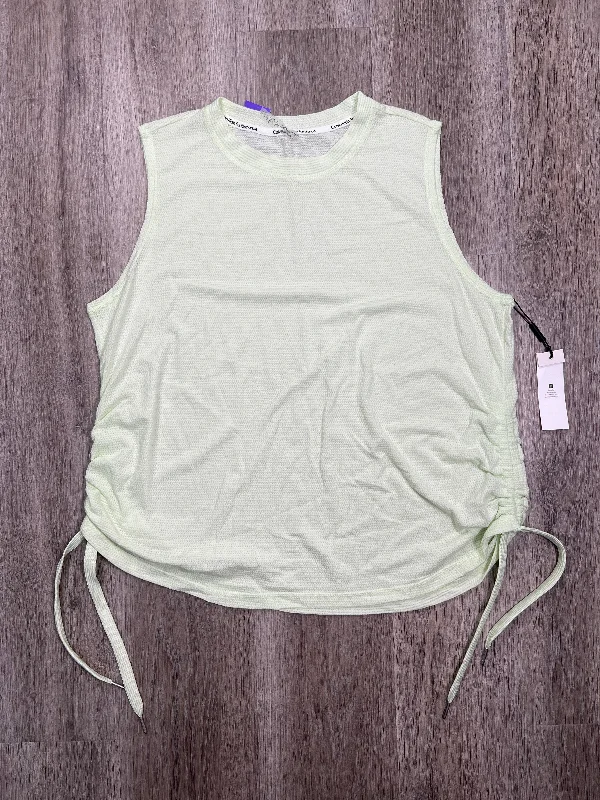 Yoga Tops with Lightweight Design -Green Athletic Tank Top Calvin Klein Performance, Size 1x