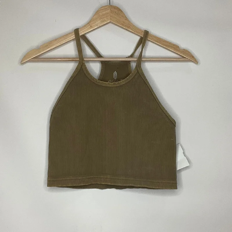 Women's Yoga Tops with Built-In Bra Support -Green Athletic Tank Top Free People, Size M Women's Yoga Tops with Built-In Bra Support -Green Athletic Tank Top Free People, Size M