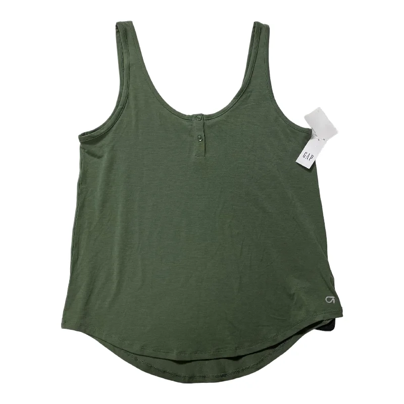 High-Neck Yoga Tops for Maximum Comfort -Green Athletic Tank Top Gapfit, Size Xs