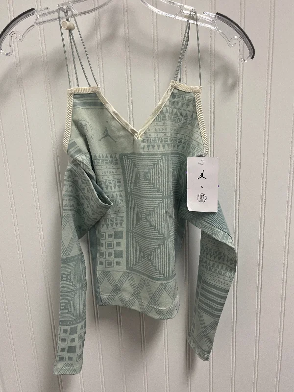 Women's Yoga Tops with Full Coverage -Green Athletic Tank Top Jordan, Size Xs