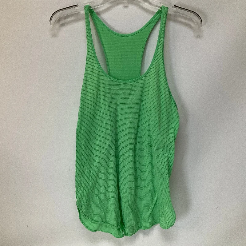 Soft Yoga Tops for Relaxed Movement -Green Athletic Tank Top Lululemon, Size 4