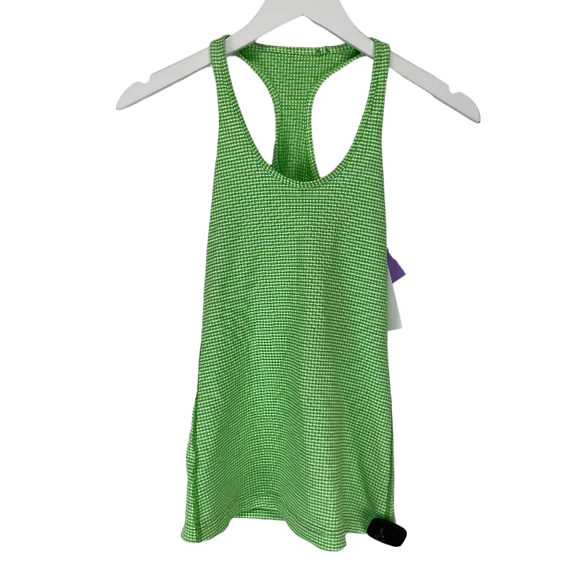 High-Waisted Yoga Tops for Better Coverage -Green Athletic Tank Top Lululemon, Size 4