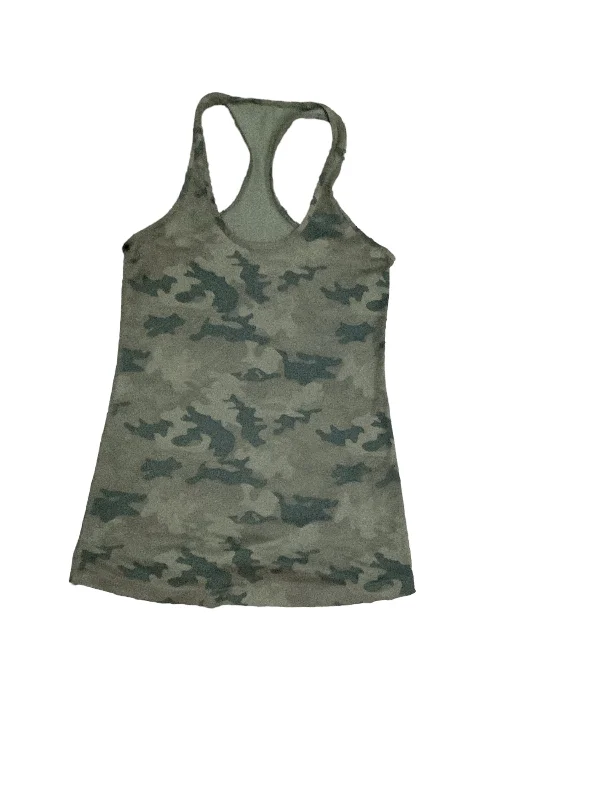 Women's Yoga Tops with Full Coverage Support -Green Athletic Tank Top Lululemon, Size 6