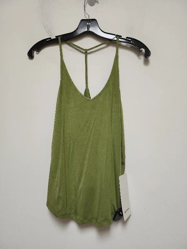 Zip-Up Yoga Tops for Flexibility -Green Athletic Tank Top Lululemon, Size 6