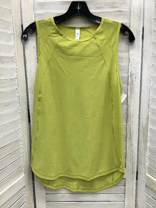 Women's Yoga Tops with High Coverage -Green Athletic Tank Top Lululemon, Size 8