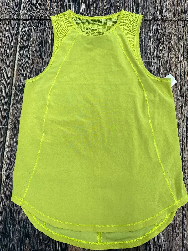 Breathable Yoga Tops for Comfortable Practice -Green Athletic Tank Top Lululemon, Size L