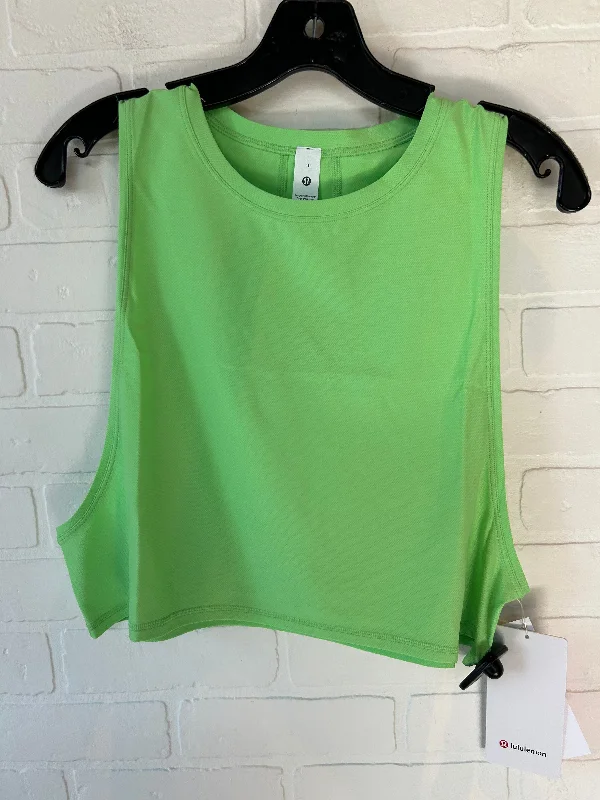 Yoga Tops for Stretch and Ease -Green Athletic Tank Top Lululemon, Size M