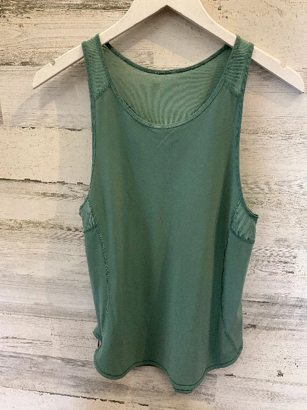 Colorful Yoga Tops -Green Athletic Tank Top Lululemon, Size S