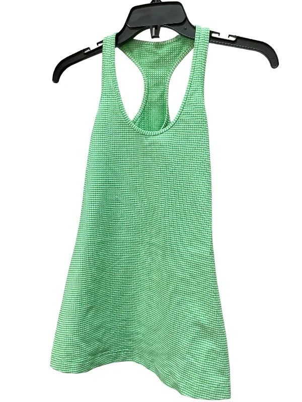 Breathable Yoga Tops with Soft Material -Green Athletic Tank Top Lululemon, Size S