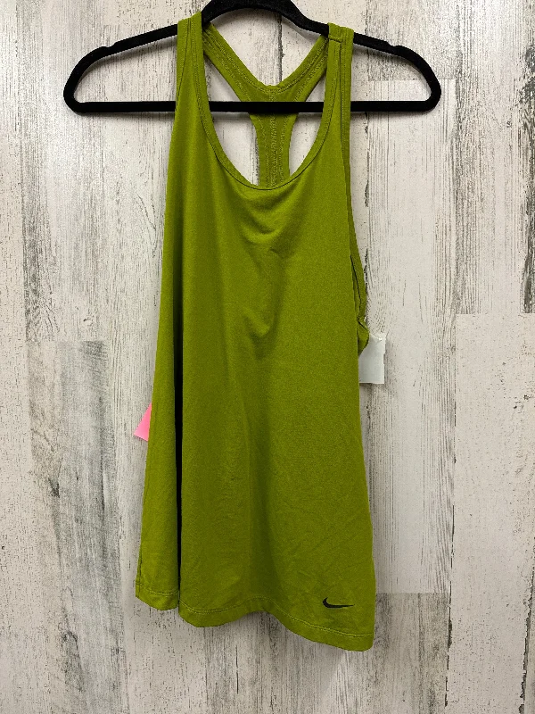 Yoga Tops for Endurance Training -Green Athletic Tank Top Nike Apparel, Size Xl