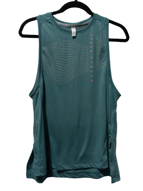 Long-Sleeve Yoga Tops for Winter Weather -Green Athletic Tank Top Under Armour, Size S Long-Sleeve Yoga Tops for Winter Weather -Green Athletic Tank Top Under Armour, Size S