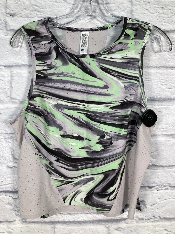 Yoga Tops for Everyday Yoga Practice -Green & Grey Athletic Tank Top Lululemon, Size M