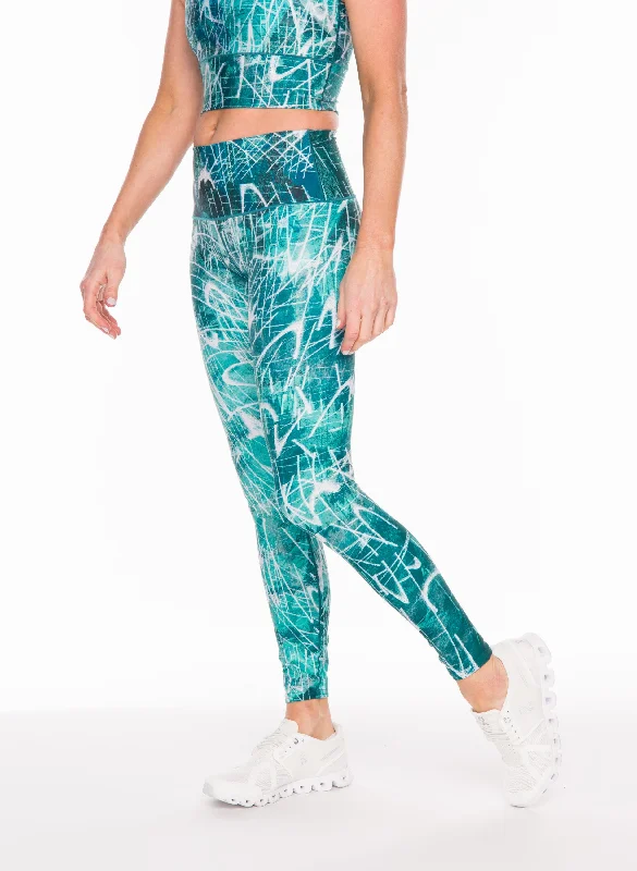 Yoga Pants for Stability and Stretch -Green Impress Yoga Pants