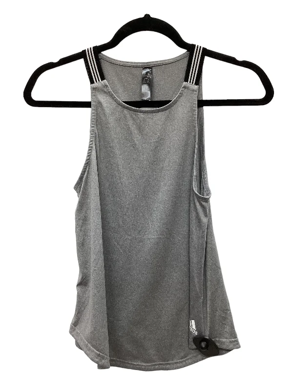 Seamless Yoga Tops for Comfort and Style -Grey Athletic Tank Top Adidas, Size Xs