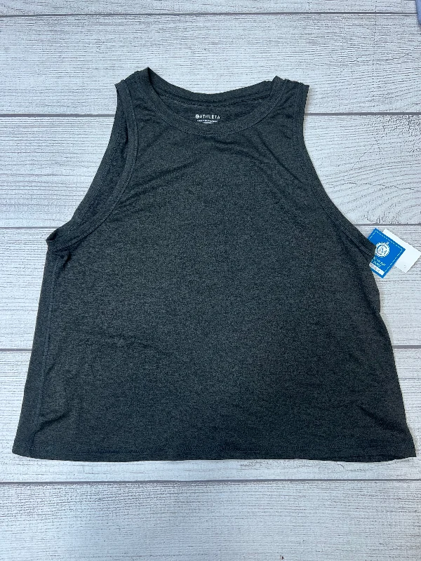 Yoga Tops for Flexibility and Recovery -Grey Athletic Tank Top Athleta, Size M