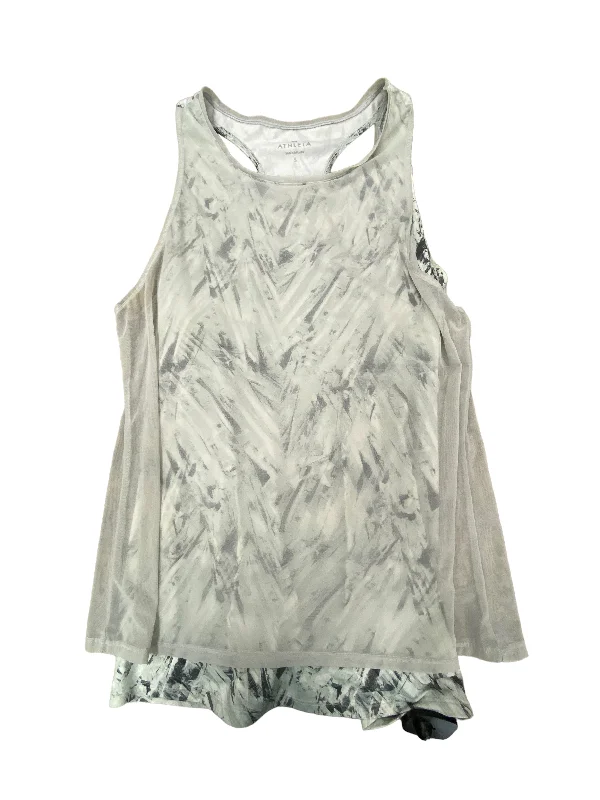 Zip-Up Yoga Tops for Flexibility -Grey Athletic Tank Top Athleta, Size S