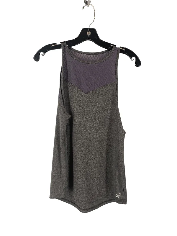 Women's Yoga Tops for Running and Yoga -Grey Athletic Tank Top Bcg, Size S
