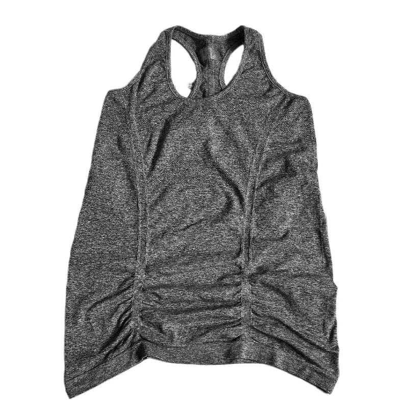 Fitted Yoga Tops with Support -Grey Athletic Tank Top By Athleta, Size: L