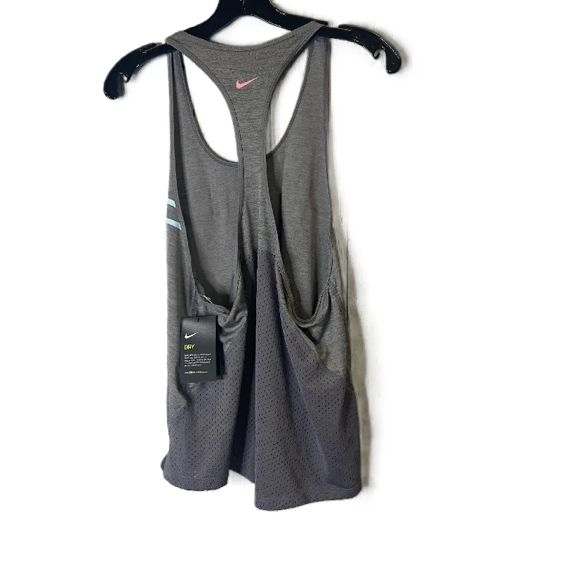 Yoga Tops for Pilates and Yoga -Grey Athletic Tank Top By Nike Apparel, Size: L