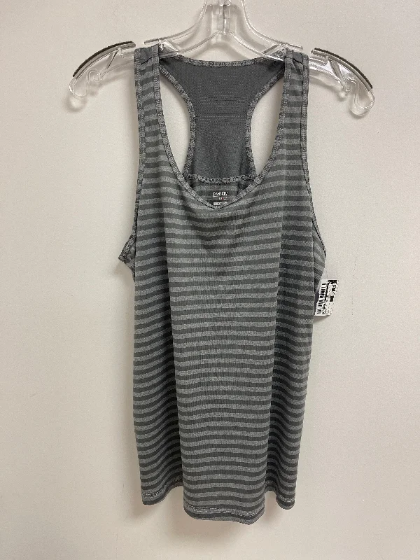 Affordable Yoga Tops for Women -Grey Athletic Tank Top Danskin Now, Size L